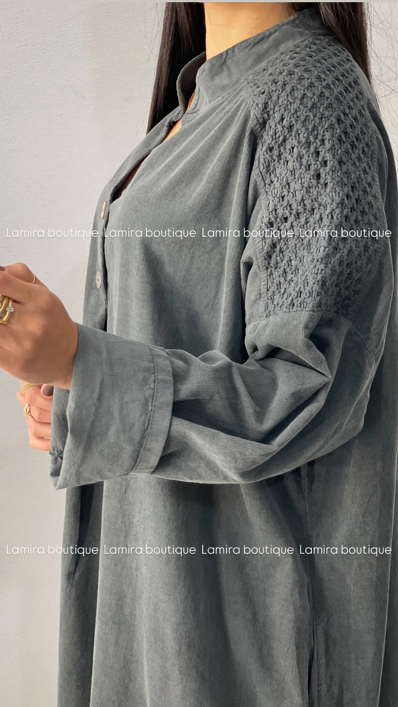 پیراهن مخمل کبریتی ایتالیایی پاییزه طرح تک گل